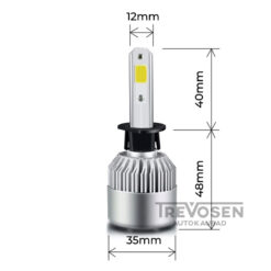 LED pirnid H1 72W 8000lm 6500K 1