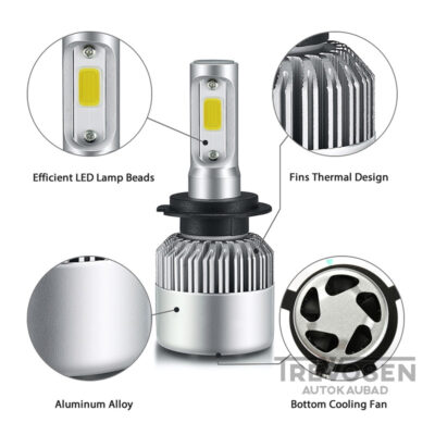 LED pirnid H7 72W 8000lm 6500K 2