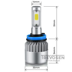 LED pirnid H8 H9 H11 72W 8000lm 6500K 2